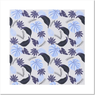 Tropical leaves pattern Posters and Art